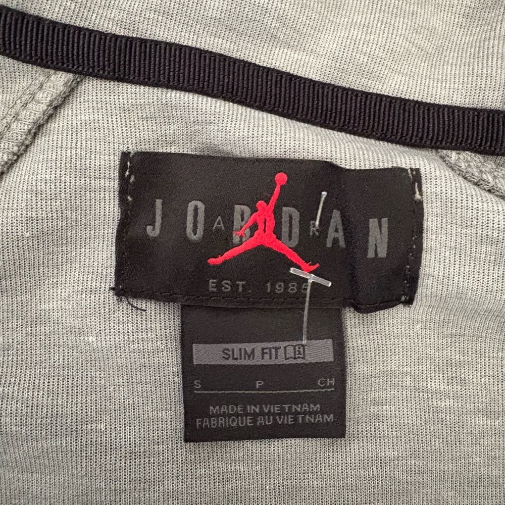 Jordan Gray Hoodie with Red Logo - Picture 2 of 2